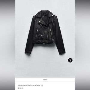 ZARA faux leather jacket